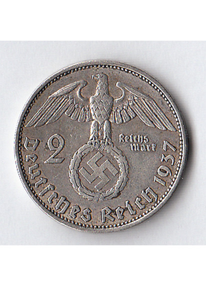 1937 - 2 Marchi argento Hindenburg  Zecca A